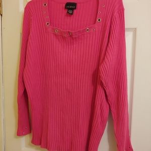 Pink plus size sweater